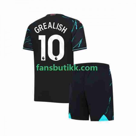 Fotballdrakt Manchester City Jack Grealish 10 Barn Tredjetrøye 2023-2024 Kortermet